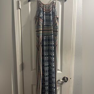 Colorful Geometric Maxi Dress